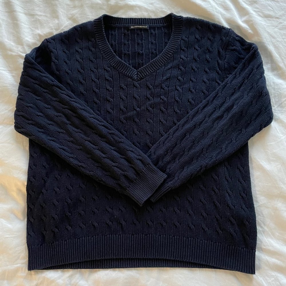 Brandy Melville Navy Blue Nikki Sweater